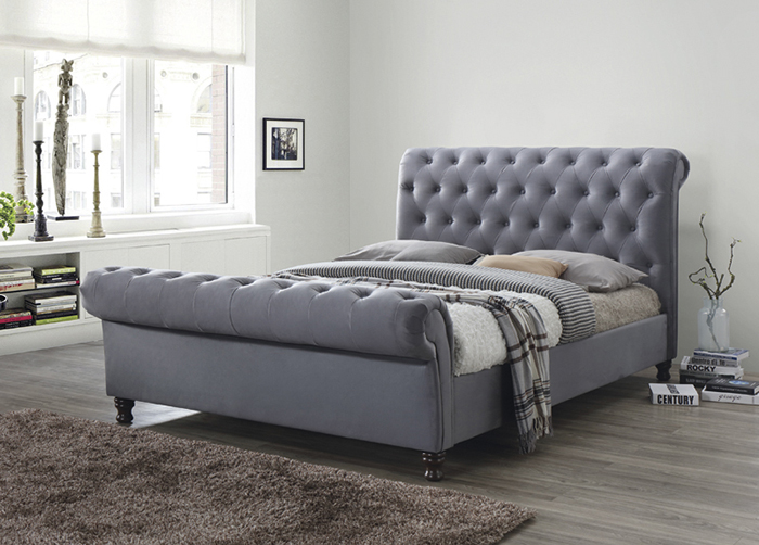 Grace Super King Size Fabric Bed - Click Image to Close